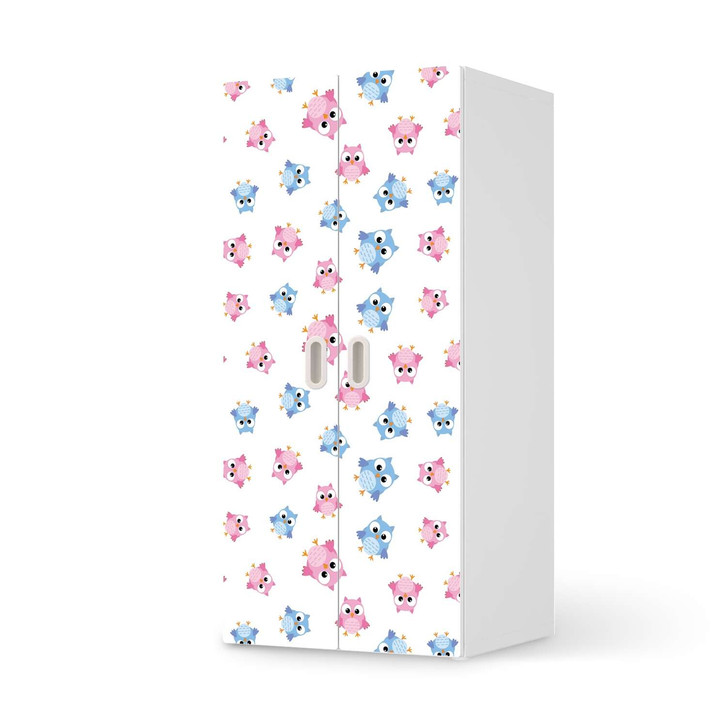 Möbelfolie IKEA Stuva / Fritids Schrank - 2 grosse Türen - Eulenparty - CR117820