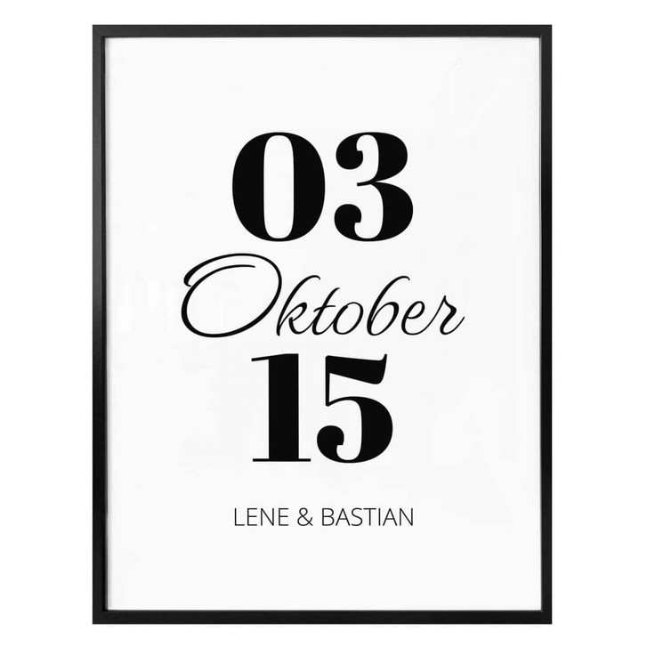 Personalisiertes Poster Liebesdatum - WA336479