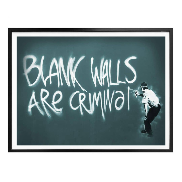 Poster Banksy - Blank walls are criminal - WA328582