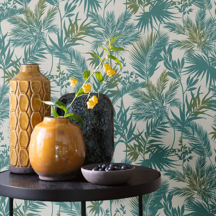 Rasch Vliestapete, Mustertapete Kalahari helltürkis - WA338975