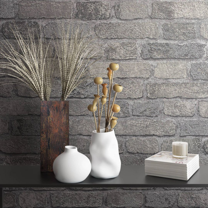 Steinoptiktapete, Vliestapete grau - WA445945