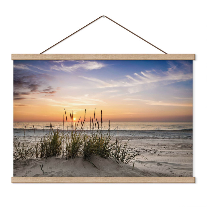 Stoffbild Düne am Strand bei Sonnenuntergang - WA514302
