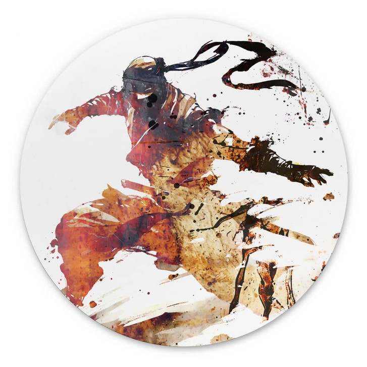 Wandbild Fliegender Ninja - Kulik - Alu-Dibond - Rund - WA422111