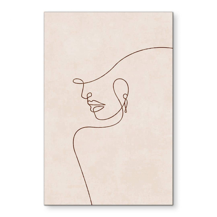 Wandbild Zarte Konturen einer Frau - Line Art - Tunaboylu - Alu-Dibond - WA464416