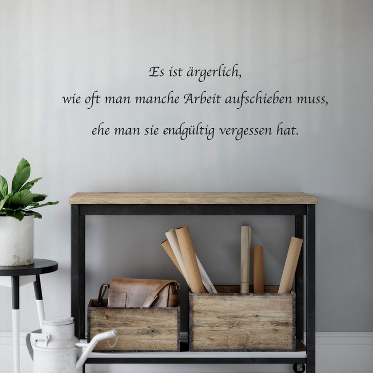 Wandtattoo Arbeit aufschieben - WA205281