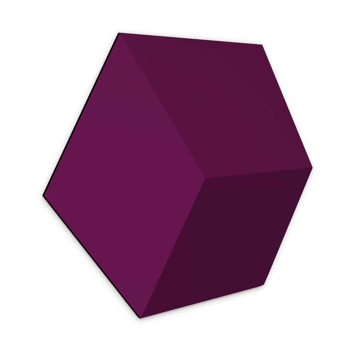 3D Hexagon - Alu-Dibond Dunkelmagenta - WA324717