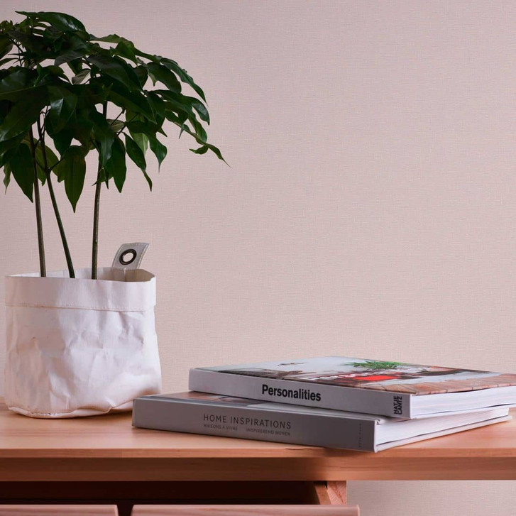 Einfarbige Vliestapete in Leinen-Optik Weiss - Strukturtapete Unitapete - WA396959