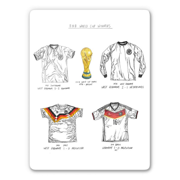 Glasbild Sparshott - Fussballtrikots Deutschland - WA420894