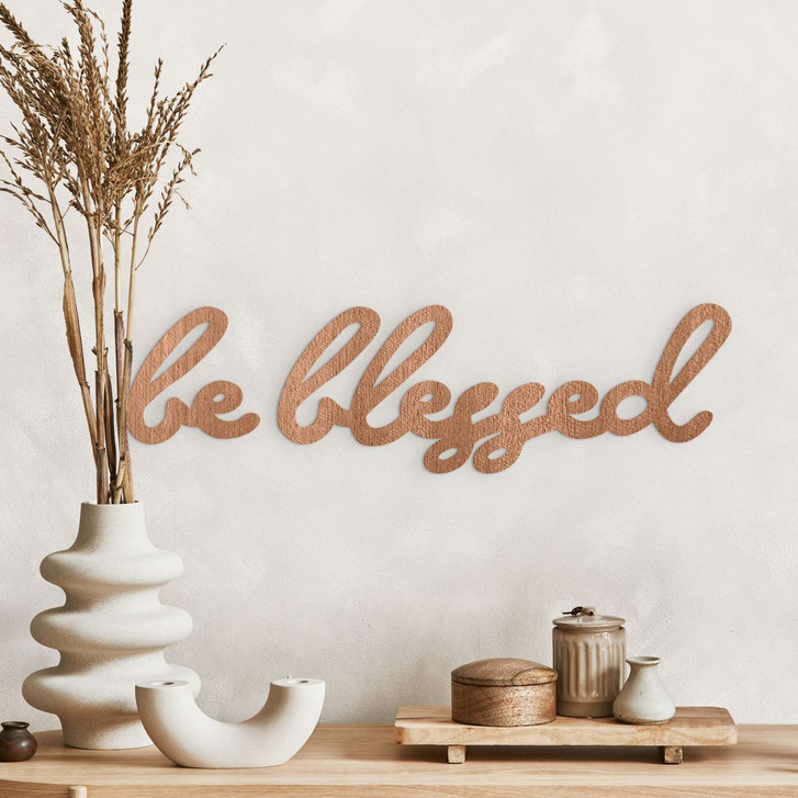 Holz Schriftzug - Be blessed - Mahagoni - WA509737