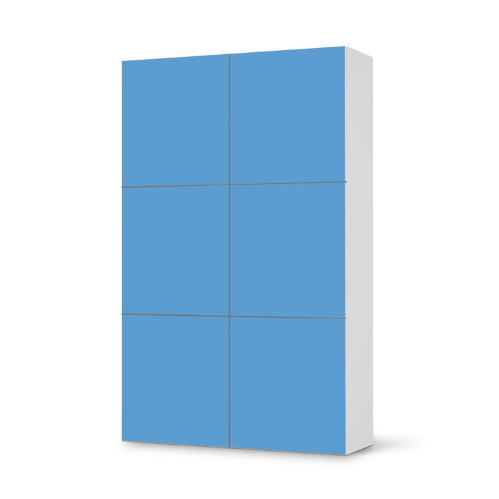Möbel Klebefolie IKEA Besta Schrank 6 Türen (hoch) - Blau Light - CR113330
