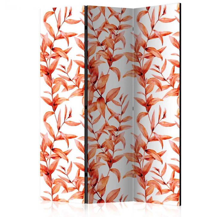 Paravent, Raumteiler freistehend, Trennwand - Frühlingsblätter, 3-teilig - 135 x 172 cm - WA453962