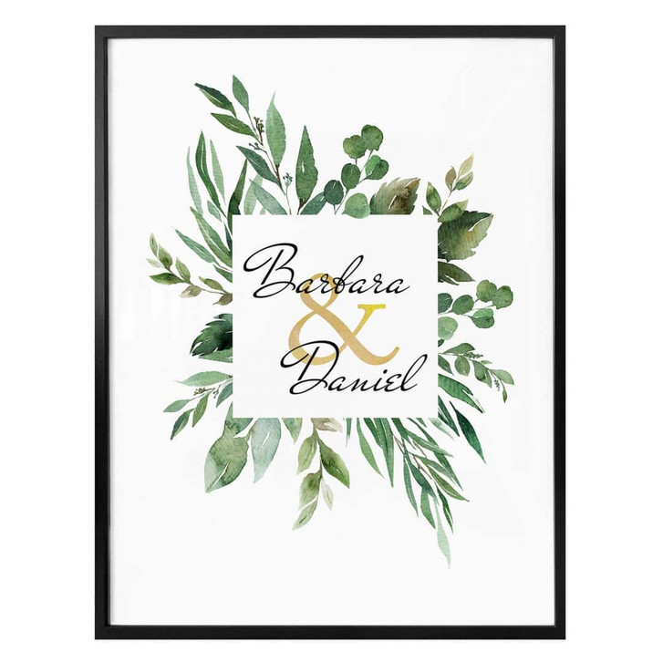 Personalisiertes Poster Blätterkranz - WA336275