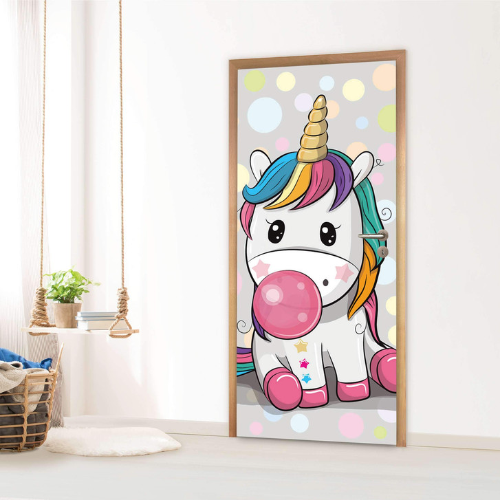 Türfolie - Rainbow das Einhorn - CR119985