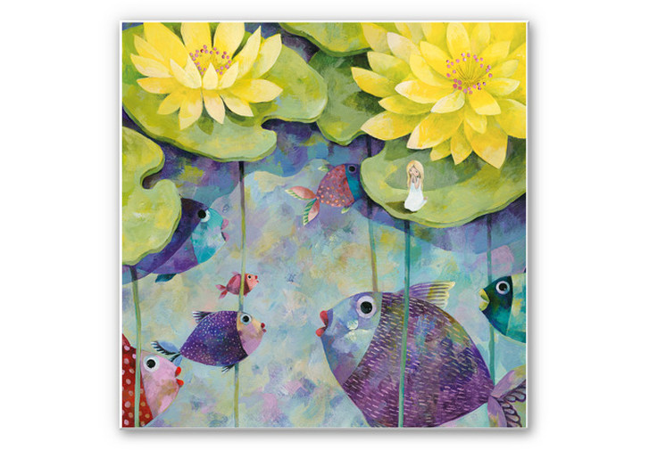 Wandbild Blanz - Gelbe Seerosen - quadratisch - WA191391