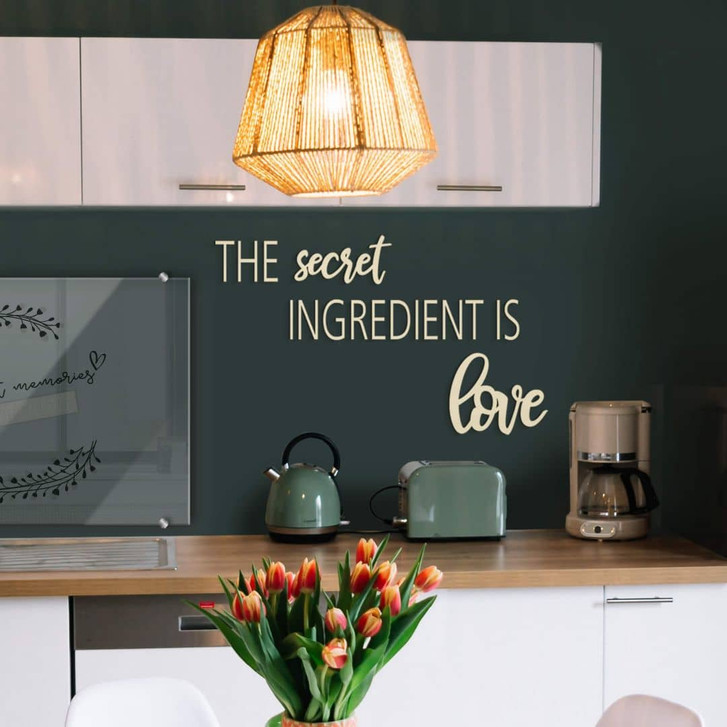 Holzbuchstaben Pappel The secret ingredient is love - WA291498