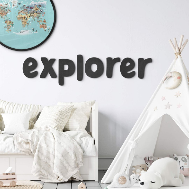 Kinderzimmer MDF Wanddeko - Schriftzug explorer - WA405757