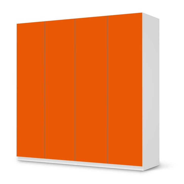 Klebefolie IKEA Pax Schrank 201cm Höhe - 4 Türen - Orange Dark - CR110960