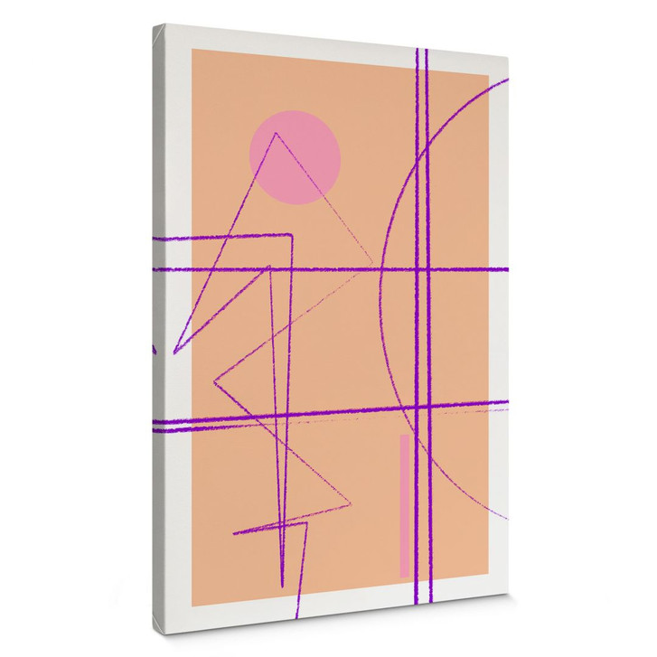 Leinwandbild Abstrakte Linien auf orangem Hintergrund - Treechild - WA404783