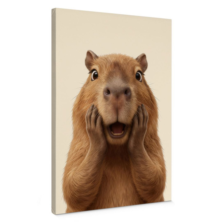 Leinwandbild Überraschtes Capybara - WA497208