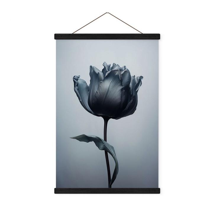 Stoffbild Samtige Tulpe in Schwarz - Paksoylu - WA429203