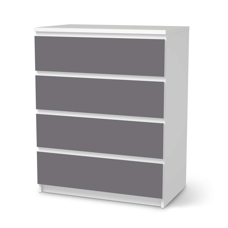 Folie IKEA Malm Kommode 4 Schubladen - Grau Light - CR105615