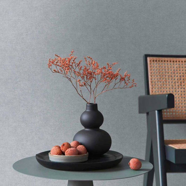 Leinenoptik Strukturtapete Hellgrau - Elegante Vliestapete - WA397070