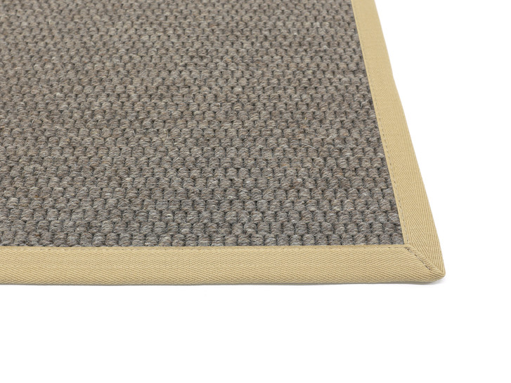 Saba Wollweb 3cm Bordürenteppich Wunschmass in Stone - TS424600