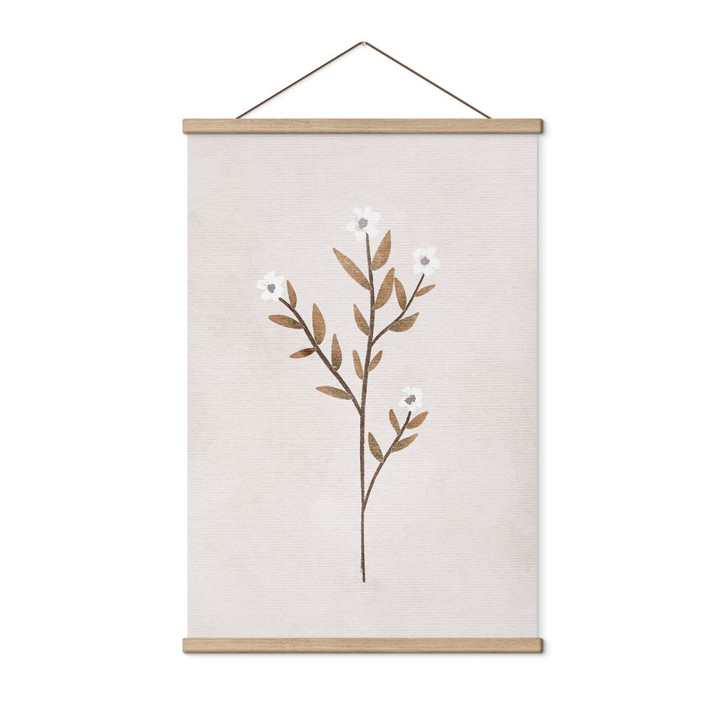 Stoffbild Blumen Illustration - Vergissmeinnicht - Goed Blauw - WA484024