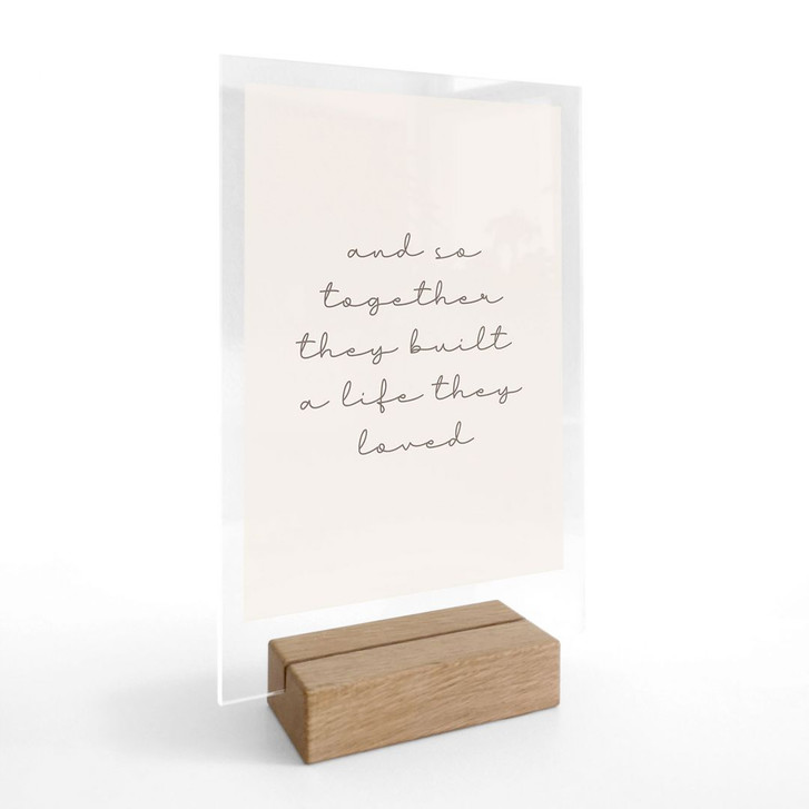 Tischaufsteller mit Liebesspruch Together - WA491232
