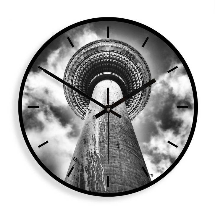 Wanduhr aus Glas - Fernsehturm Berlin - Brown - Ø 30 cm - WA419979