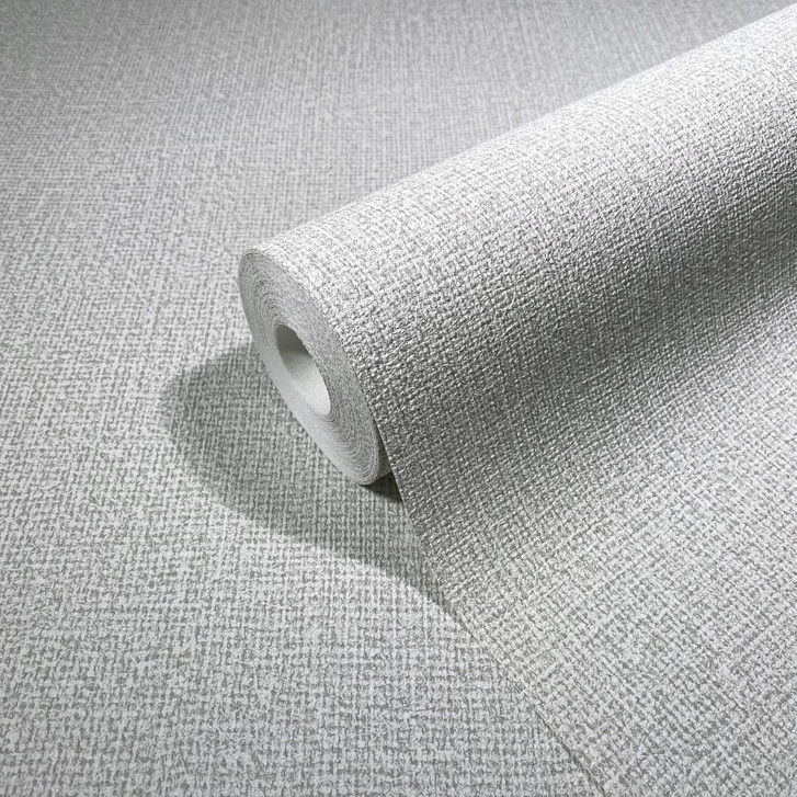 Vliestapete in textilem Uni greige Struktur - WA507976