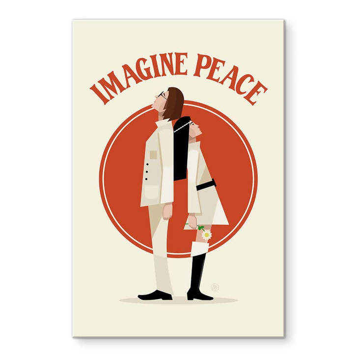 Acrylglasbild Imagine Peace - Zwei für Frieden und Hoffnung - Retrodrome - WA435096