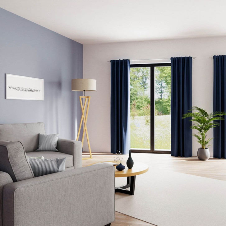 Homing Fertigschal mit verdeckten Schlaufen Galdin blau - 2.45 x 1.4m - WA333529