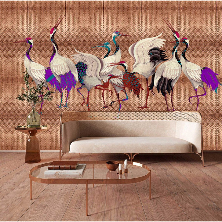 Livingwalls Fototapete Walls by Patel 3 Land Of Happiness 2 bronze, weiss, lila, rot, schwarz - WA335826