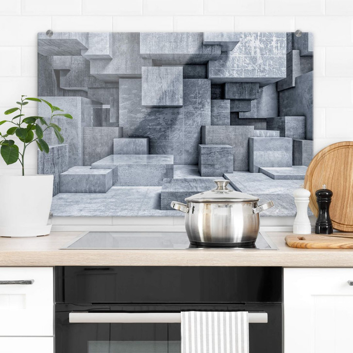 Spritzschutz 3D Betonblöcke - WA381145