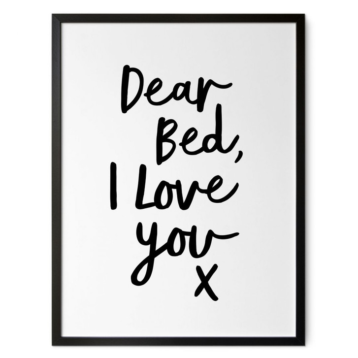 Spruch Poster Dear bed I love you - Wilson - WA483314