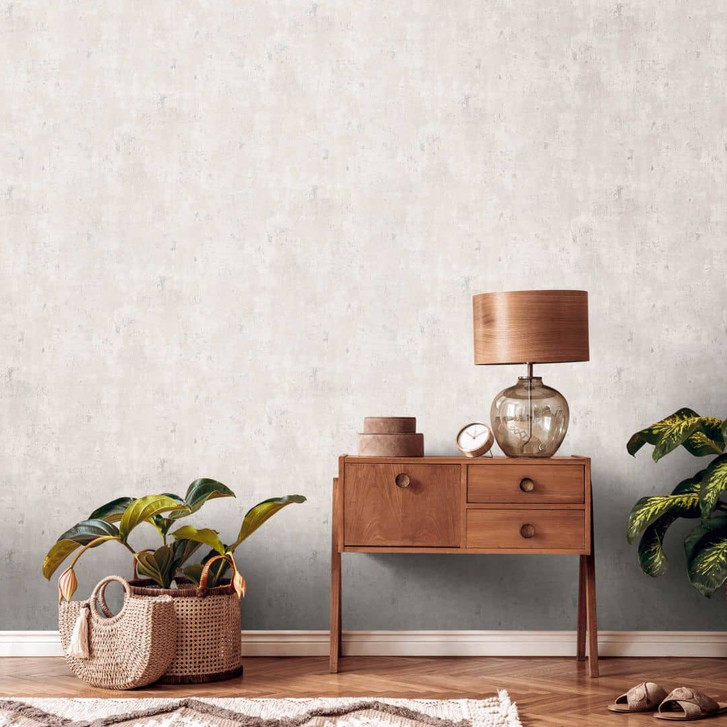 Verwaschene Vliestapete in Zartem Weiss - Sanftes Design für eine beruhigende Raumgestaltung - WA397219