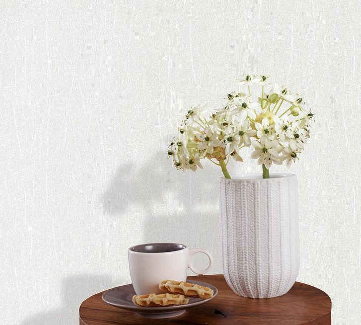 Vliestapete Uni Modern in Weiss - WA508592