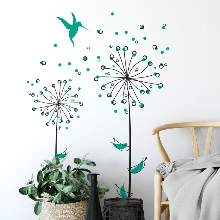 Wandsticker Pusteblume mintgrün - WA202111