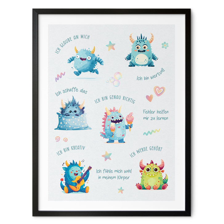 Affirmationsposter Monster für das Kinderzimmer - WA512109