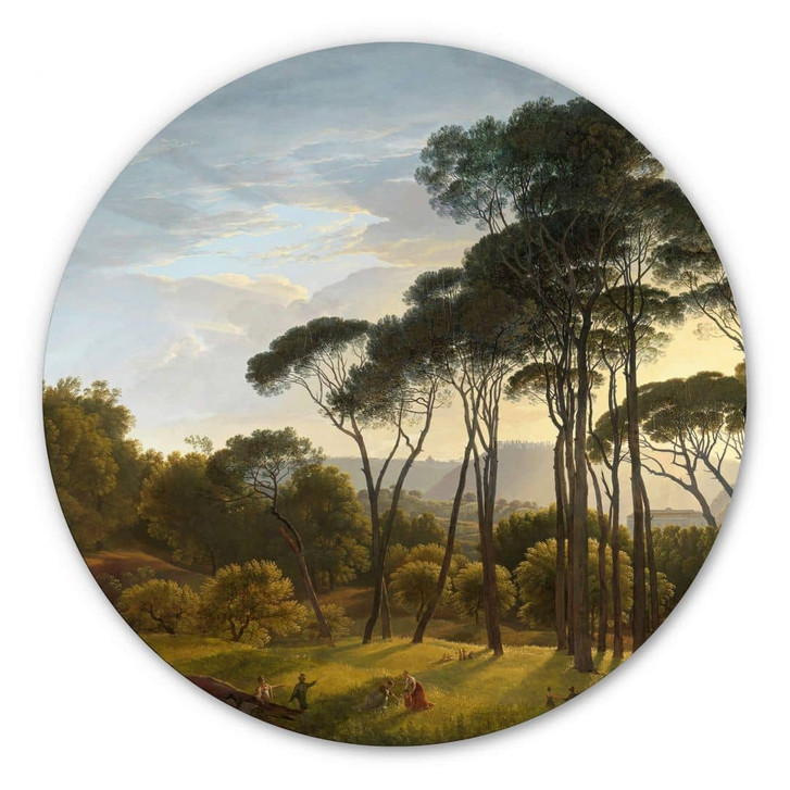 Alu-Dibond Voogd - Italienische Landschaft mit Schirmkiefern - Rund - WA290773