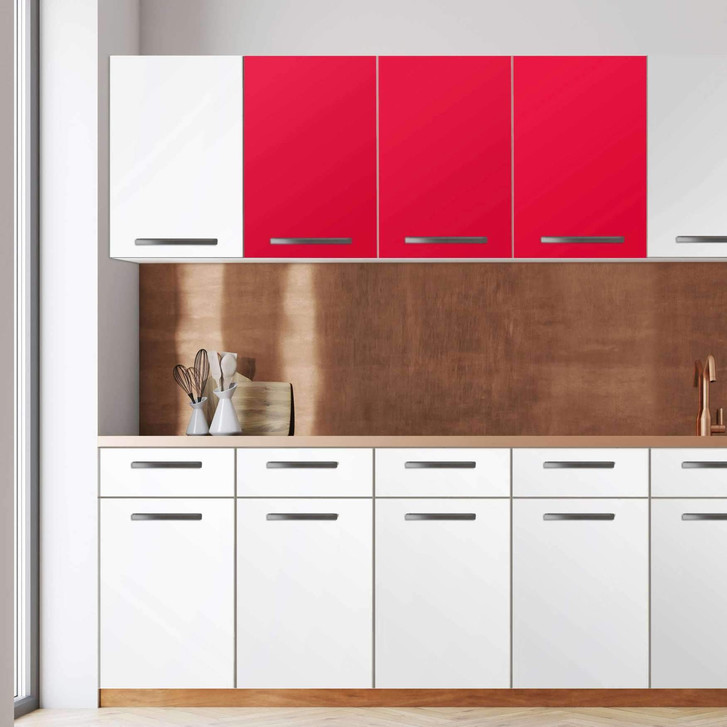 Klebefolie - Wandschrank 120cm Breite - Rot Light - CR108358