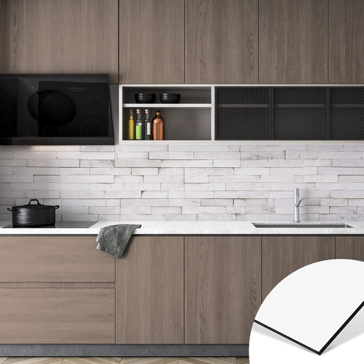 Küchenrückwand 1X Studio - Weisse Mauer - WA356347