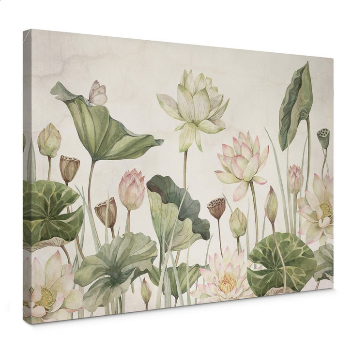 Leinwandbild Sir Edward - Seerosen Idyll in Pastell - WA374673