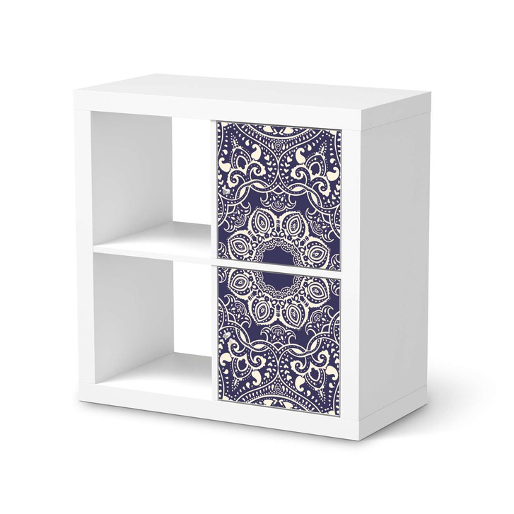 Möbelfolie IKEA Kallax Regal 2 Türen (hoch) - Blue Mandala - CR115312