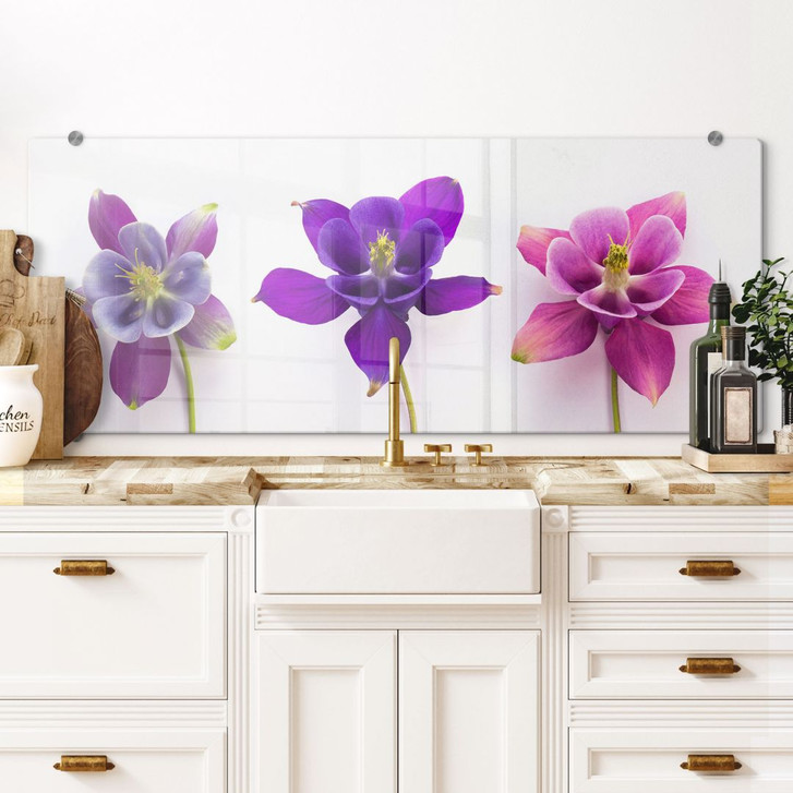 Spritzschutz Pinke Blüten - WA179257