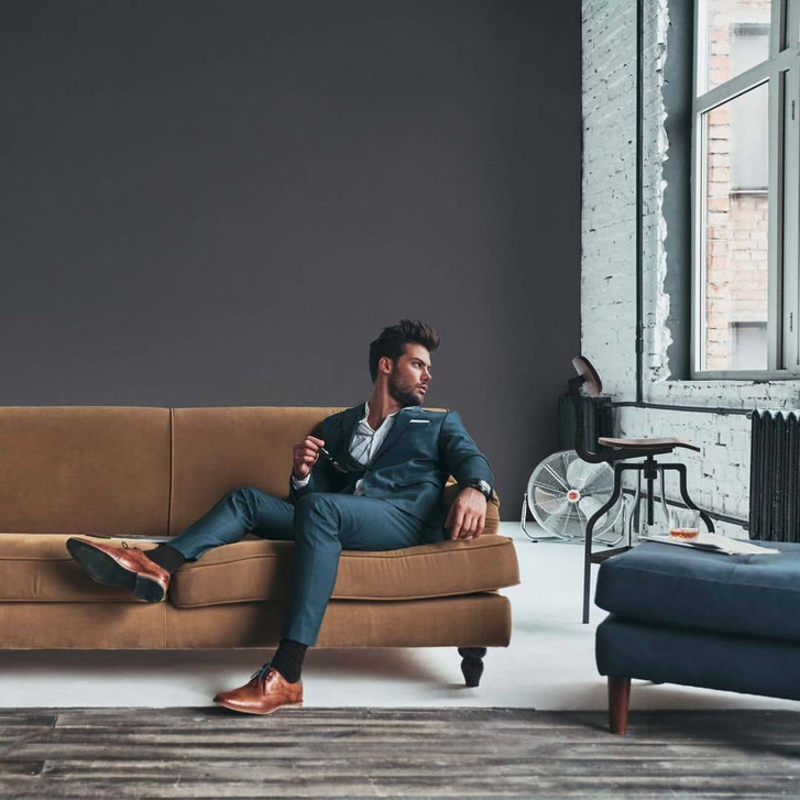 Tapete Grau Anthrazit - Moderne Vliestapete Stoffoptik Wohnzimmer - WA395678