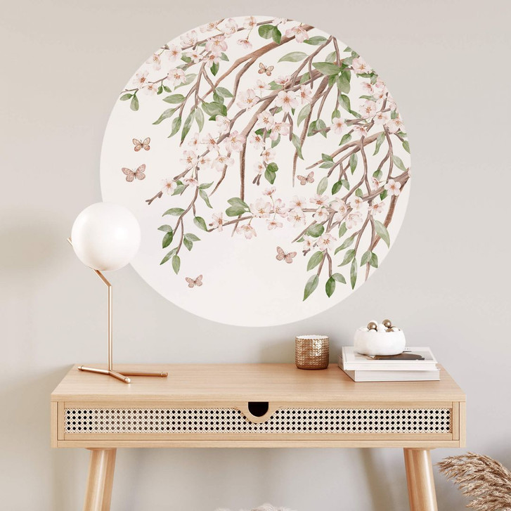 Wandtattoo Sir Edward - Blütenzauber im Frühling - Rund - WA384000