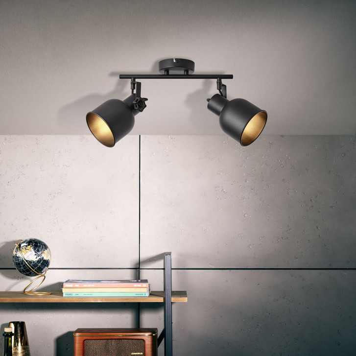 Deckenleuchte Mia, schwarz, 18 x 35 cm, Metall Innenleuchte - WA439032