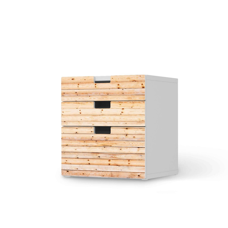 Folie IKEA Stuva / Malad Kommode - 3 Schubladen - Bright Planks - CR105987
